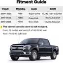 Ymucd for Ford F150 Seat Covers Front and Back Full Set, Premium Faux Leather Full Warp Seat Covers Fit for 2009-2026 F150 (XL XLT STX Lariat Tremor) & 2017-2026 F250 F350 F450 Super Duty - Black