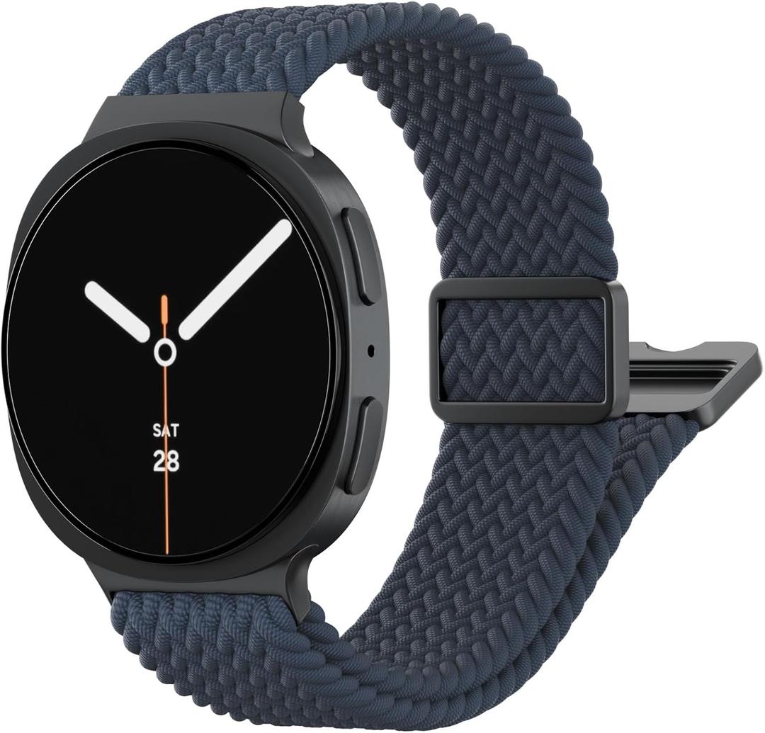 Magnetic Braided Band Compatible with Samsung Galaxy Watch 8/8 Classic | Stretchy Nylon Sport Loop Band Compatible with Samsung Galaxy Watch 8 40mm 44mm/8 Classic 46mm Elastic Strap Bands Women Men