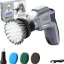 MR.SIGA Electric Spin Scrubber for Kitchen and Bathroom Cleaning, Waterproof Rechargeable Cordless Spin Scrubber with 5 Replaceable Cleaning Brushes and Pads
