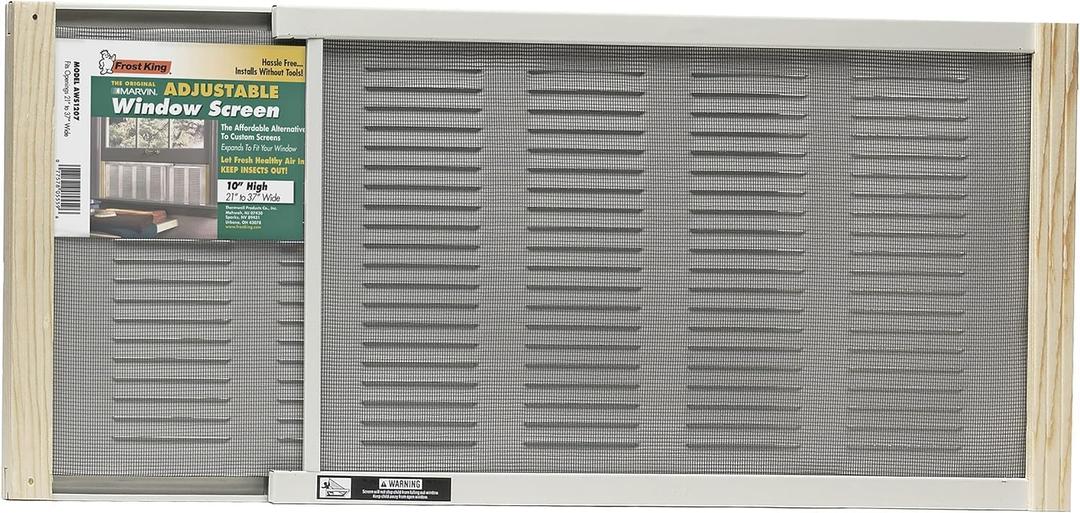 Frost King AWS1207SP WB Marvin Ventilators with Screens, 10" High, Fits 21-37" Wide, White