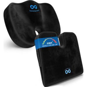 Everlasting Comfort High Density Memory Foam Wedge Cushion & Seat Cushion  Premium Support for Tailbone & Lower Back Pain  Ideal for Office Chairs, Cars