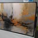 AJAZIKO Large Abstract Canvas Wall Art - Wall Art for Living Room and Bedroom, Modern Wall Decor in Orange and Gray Hues, Perfect Office Decorations for Work (58"L x 29"W)