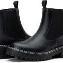 Jeossy Women's 9605 Chelsea Ankle Boots Slip on Short Booties (Black)