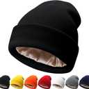 NPQQUAN Unisex Beanie Hats for Men Women Winter Knit Beanies (Black)