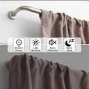 Room Darkening Rods, Single Window Rods 28-86 Inch(2.33-7.17ft) Telescoping Wrap Around Curtain Rod Splicing Structure With Hidden Base Bracket, Matte Nickel