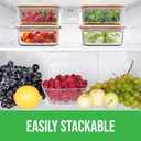 Glass Food Storage Containers with Bamboo Lids (4 Pack, 36 Ounce) Eco Friendly Meal Prep Containers Airtight Plastic Free, BPA Free