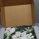 Ling's moment Artificial Wedding Arch Flowers Kit Pack of 4, 2pcs Hanging Silk Flowers Arrangement 2pcs Chiffon Drapes Ceremony Spring Fake Rose Arbor Backdrop White Sage Floral Party Outdoor Decor