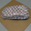 SOIDRAM 2 Pieces Makeup Bag Checkered Cosmetic Bag Purple Blue Makeup Pouch Travel Toiletry Bag Organizer Cute Makeup Brushes Storage Bag for Women