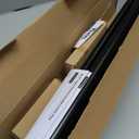 TONIAL1 Inch Double Curtain Rods 36 to 72 Inches (3 to 6 ft), Heavy Duty Decorative Drapery Rod for Windows 24 to 68 Inches (2 to 5.7 ft) with Classic Cap Finial, Black