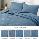 Exclusivo Mezcla California King Quilt Bedding Set, Lightweight Soft Bedspreads Coverlets with 2 Pillow Shams, Modern Grayish Blue Oversized Quilts King Size for All Seasons
