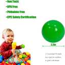 LANGXUN 200 Soft Plastic Ball Pit Balls for Kids, Gift for Baby Toddler Birthday Christmas, Ball Pit Play Tent, Baby Kiddie Pool Water Toys, Party Decoration