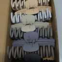 TOCESS Hair Claw Clips for Women  Large Clips for Thin Thick Hair Big Neutral Claw for Curly Hair Matte Nonslip Strong Hold 4.33 Inch Jumbo Claws Jaw Set (8 Pcs) (Rounded A.Black, Gray, Brown, Beige)