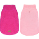 cyeollo Warm Dog Sweater Coat Jacket Thickened Thermal Sherpa Sweaters Reversible Fleece Vest Pet Clothes for Cold Weather Winter Dog Coats for Small Dogs Girl, Pink M (Medium (10-15lbs))