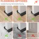 BKSAI Door Draft Stopper for Bottom of Door, Upgraded Under Door Gap Filler for Big Gap, No Folding Required, Flexible Installation Door Sweep soundproofing Strip for Home & Apartment, 28-32in, Black
