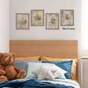 3 x TLESKE Vintage Fall Leaves Pumpkin Posters Prints Unframed 8x10 Set of 4, Autumn Rutsic Maple Oak Leaf Wall Art Prints Decor for Farmhouse Bedroom Living Room, Thanksgiving Wall Pictures (10L" x 8W")