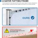 Rug Tufting Frame Kit, 55 Inches Aluminum Metal Tufting Frame for Rug Making, A Safer Tufting Cloth Stand for Tufting Beginners and Lovers