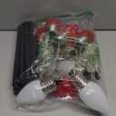 12 Pack Large C9 Christmas Decorations Outdoor, Waterproof C9 Christmas Lights Plug in with 2 Modes and Timer, Pathway Light for Party Indoor Yard Patio Walkway Garden Xmas Decoration (Red and White)