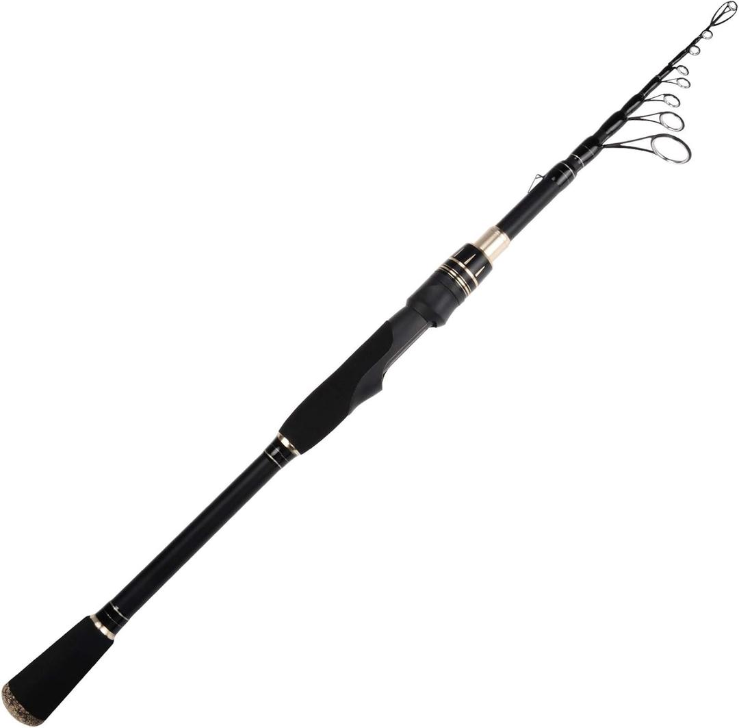 KastKing Blackhawk II Telescopic Fishing Rods, Graphite Rod Blanks, Durable Glass Tip, Floating Guides, 1pc Performance, EVA Handle