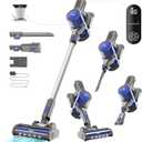 Gevi Cordless Vacuum Cleaner for Home, Stick Vacuum with Powerful Suction Design, LED Display, Long Runtime Detachable Battery, Deep Clean for Hard Floor Carpet [2024 Upgraded] (Blue)