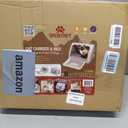 SportPet Large Hard-Sided Travel Cat Carrier - Cat Carrier with Patented Wide Side-Opening Door, Foldable Portable Pet Carrier with Removable Bed for Cats & Small Pets up to 25lbs - Gray