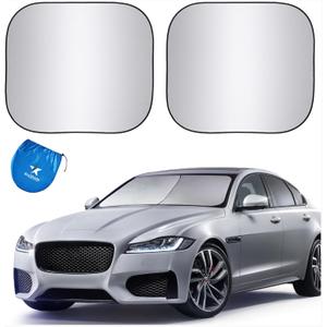 EzyShade Windshield Sun Shade with Shield-X Reflective Technology, Foldable Car Sunshade for Front Windshield Window Car SUV Van Truck, Sun Visor Heat Shield Sports (S) Size