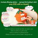 Easter Basket Funny Positive DIY Pumpkin Emotional Crochet Support Gifts Egg Buckets Gifts Tote Bags Egg Hunt Basket for Kids, Boys, Girls, Toddler, Babies, Infant