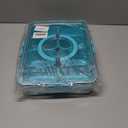 Patent Design Ribbed Snackle Box Container Divided Serving Tray with Lid and Handle -Charcuterie Container Portable Storage Organizer for Candy, Fruit, Beach, Picnics1 pcs, Lake blue