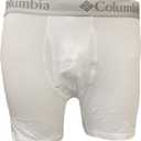 Columbia Mens Cotton Stretch Boxer Briefs 3 Pair (White, XL)