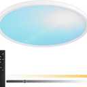 20 Inch Flush Mount Ceiling Light Fixture,43W Dimmable Ceiling Light with Remote, 3000K/4500K/6000K Adjustable White Ceiling Lights, Blue Sky LED Round Flat Panel Light for Kitchen, Bedroom