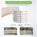 Galvanized Raised Garden Bed - 2 Pcs 8x2x1.4FT Planter Box, White