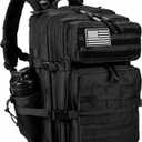 Military Tactical Backpack for Men and Women 45L Army 3 Days Assault Pack Bag Large Rucksack with Molle System - Black