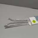 Vinaco Stainless Steel Smoothie Straws, 0.4'' Extra Wide Reusable Metal Drinking Straws for Milkshake, Smoothie, Beverage, Set of 4 with 1 Cleaning Brush (Silver)