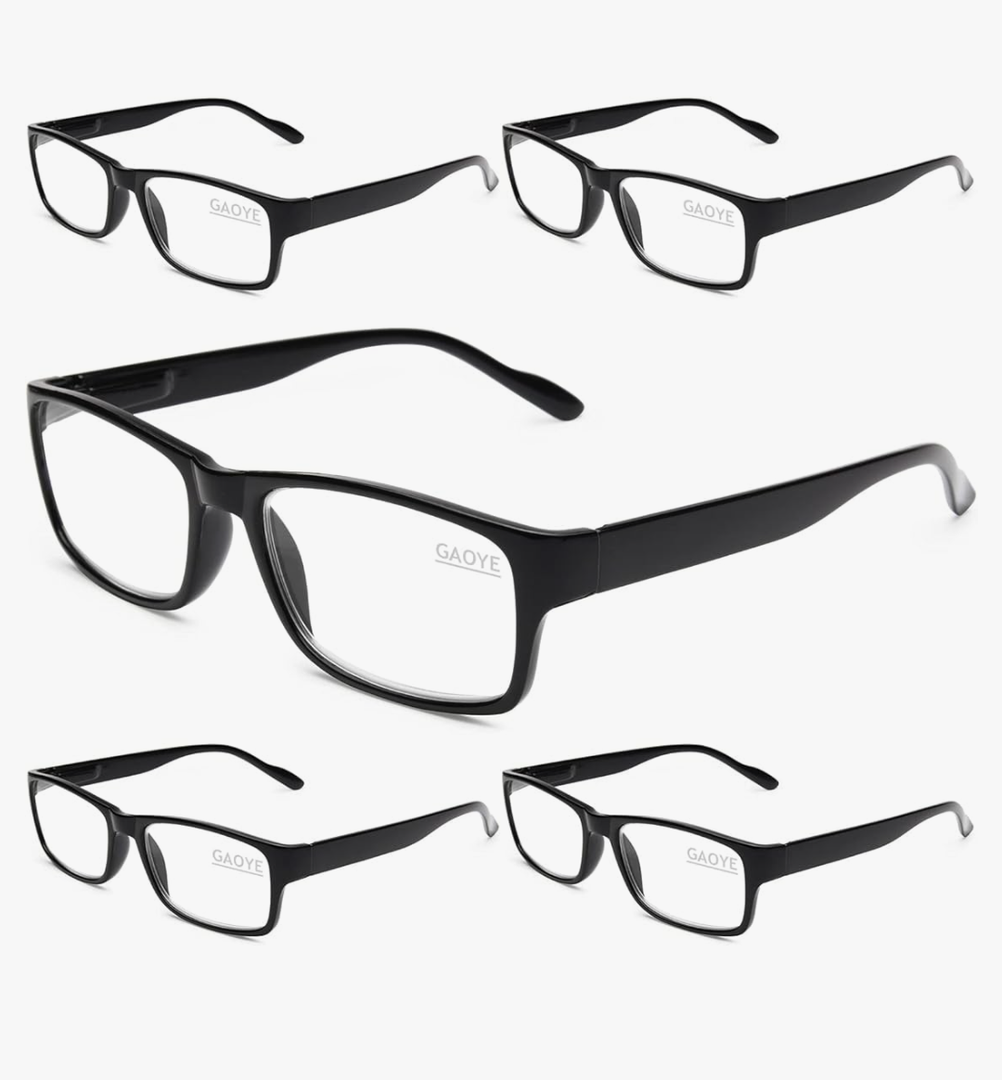 Gaoye Professional Reading Glasses for All Day - Computer Readers with Blue Light Protection - Value Pack, +1.5