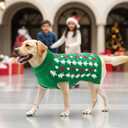 Christmas Dog Sweater Pet Christmas Knitwear Warm Dog Turtleneck Sweater with Xmas Trees Patterns Pet Winter Warm Clothes Knitted Shirt Hoodie for Small Medium Large Dogs 3XL