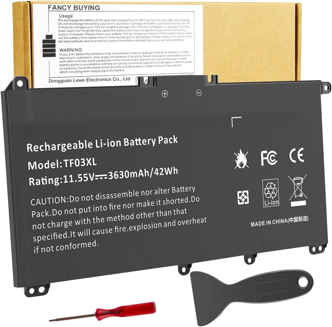 TF03XL 920070-855 920046-421 Battery for HP Pavilion 15-CC 15-CD 15-CK 17-AR 14-BF 14-BF040WM 14-BK000 421 541 855 15-CC1XX 15-CD0XX 15-CC561ST 15-CC184CL 15-CD075NR 14-CD0056TX HSTNN-UB7J
