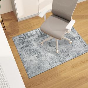 chakme Office Chair Mat for Hardwood Floor, 48"x36" Easy Glide Computer Desk Mat Protector for Rolling Chair Under Desk Rug Nonslip Backing, Machine Wash, (Boho)