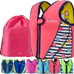 Limmys Swim Vest for Toddlers & Kids - Adjustable Buoyancy Swimming Aid, CE Safety Certified, Award-Winning Parent-Approved Design, Soft Neoprene Comfort, Secure Durable Design, Carry Bag Included