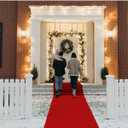 EZLucky Red Carpet Runner for Party, 2.6X15 ft, 130 GSM Felt Non-Woven Fabric, Hollywood Red Carpet for Event, Aisle Runner for Wedding Ceremony, Movie Theme Party Decorations, Red Runway Rug for Prom