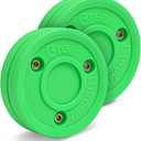 Green Biscuit Passer-4 Pack | Off-Ice Stickhandling & Passing Puck | The is Great for Street Hockey