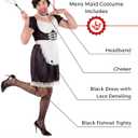 Fun Shack Maid Outfit for Men, Male Uniform, French Maid Costume, Party Dress Up (M)