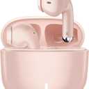 Wireless Earbuds for Samsung S25 S24 Ultra S23 Fe S22+ S21, 5.3 Bluetooth Earbuds Cordless Ear Buds with Mic Touch Stereo Wireless Headphones for iPhone 16 15 Pro Max 14 Plus Pixel 9 XL 8 7 6, Pink