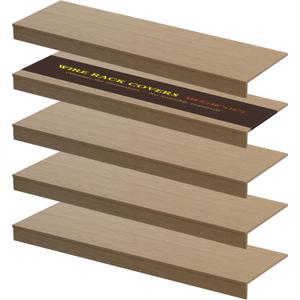 Wire Shelf Covers, 5Pcs 40"x16" Inch Shelf Covers for Wire Shelving, 0.39 Inch Thick (Not Wood), Moisture Resistant Wires Rack Cover with No Installation for Pantry, Closet, Kitchen