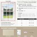 SUNOFF Cordless No Drill Light Filter Cellular Shades, 30" W x 48" H, Beige