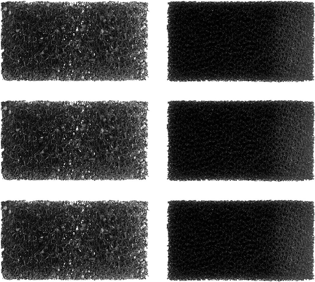 7 x Replacement Aquarium Filter Sponge, Fish Tank Filter Replacement Parts, Including 3 x Coarse Sponge & 3 x Fine Sponge