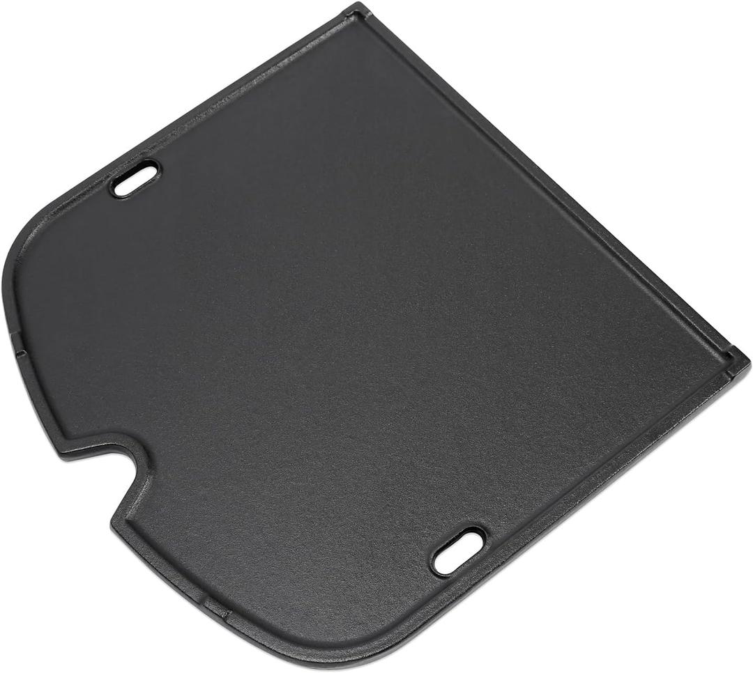 Cast Iron Griddle for Weber Traveler Portable Gas Grill, Grill Griddle Replacement Part for Weber Traveler Grill 9010001 Black