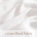 MIULEE Linen White Curtains 90 Inch Length 2 Panels Set for Living Room Bedroom Semi Sheer Light Filtering Farmhouse Rod Pocket Long Soft Thick Linen Textured Window Drapes W42XL90