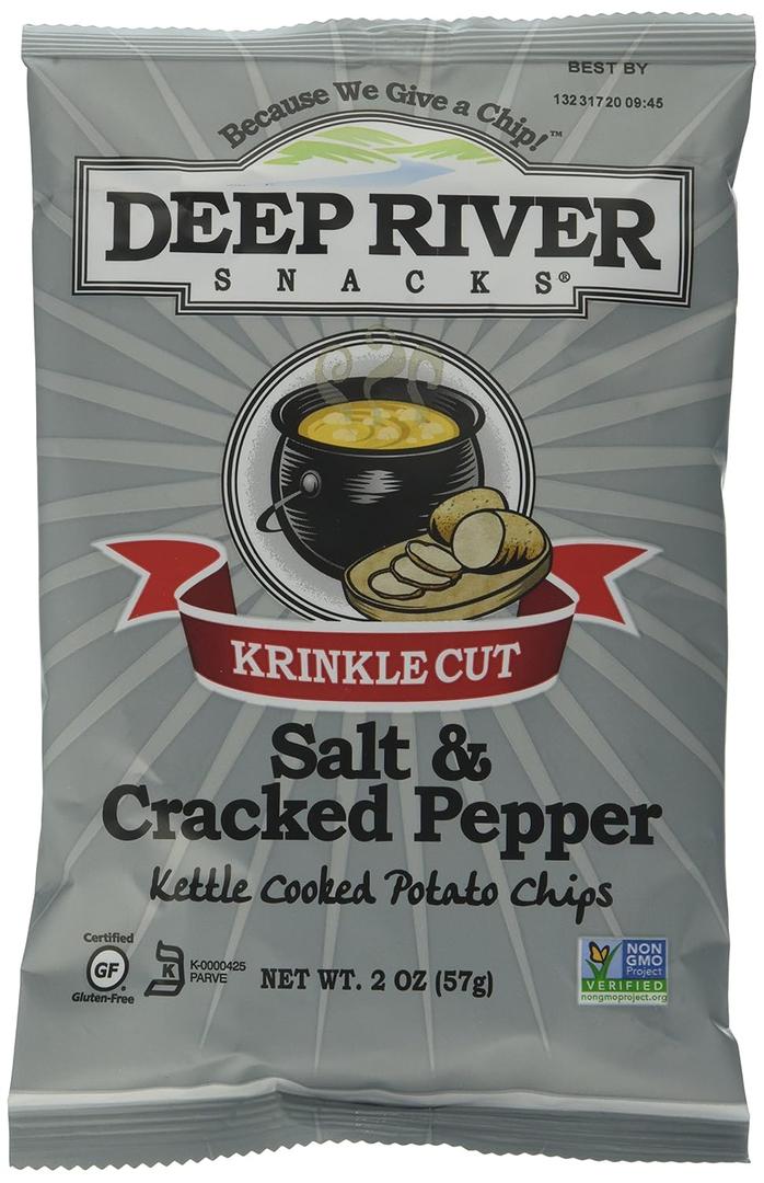 Deep River Snacks Salt and Pepper Kettle Chips, 24 Count. BB Date: Oct 27/25