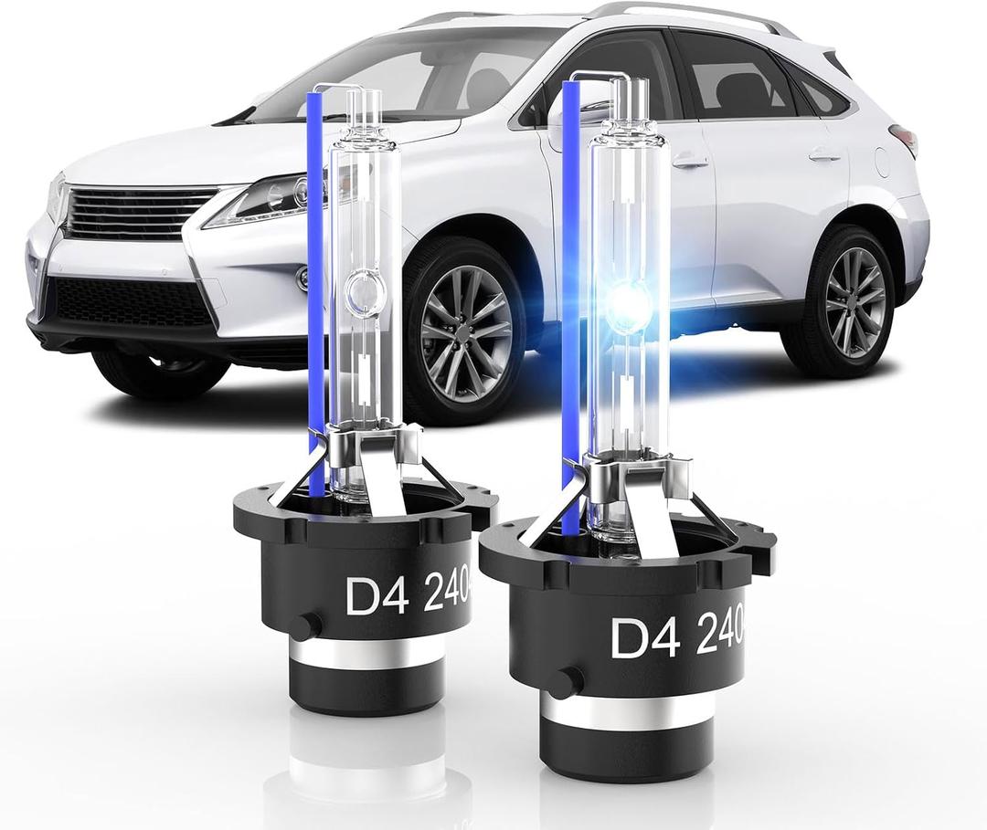 Fit for 2010-2015 RX350 RX450H ES350 GS350 2007-2017 LS460 D4S HID Xenon Headlight Bulbs, 350% Brightness, Low Beam Light Bulb, 8000K White Blue, Plug-N-Play, Pack of 2
