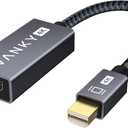 IVANKY 4K Mini DisplayPort to HDMI Adapter, 4K@30Hz Mini DP to HDMI Adapter, Gold-Plated/Braided Thunderbolt 2 to HDMI Compatible with MacBook Air/Pro, Microsoft Surface Pro/Dock, Monitor, Projector (1 Pack-Grey)