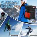 65L Ski Boot Bag Backpack for Ski Helmet, Gloves, Snowboard & Skis Accessories, Large Waterproof Snowboard Ski Boot Travel Backpack for Men,Women and Youth (Red)
